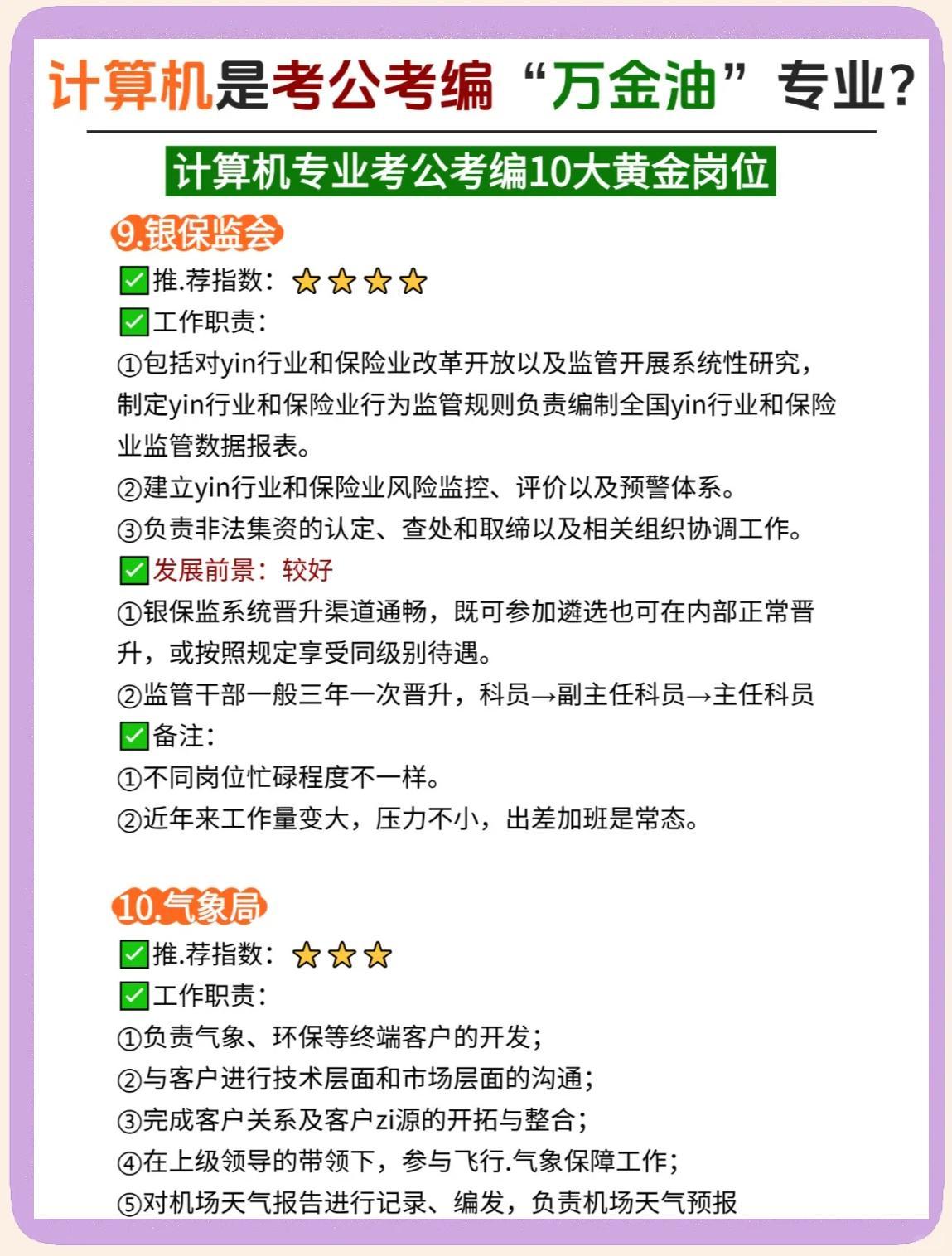 计算机专业考生报考公务员的报考条件及策略