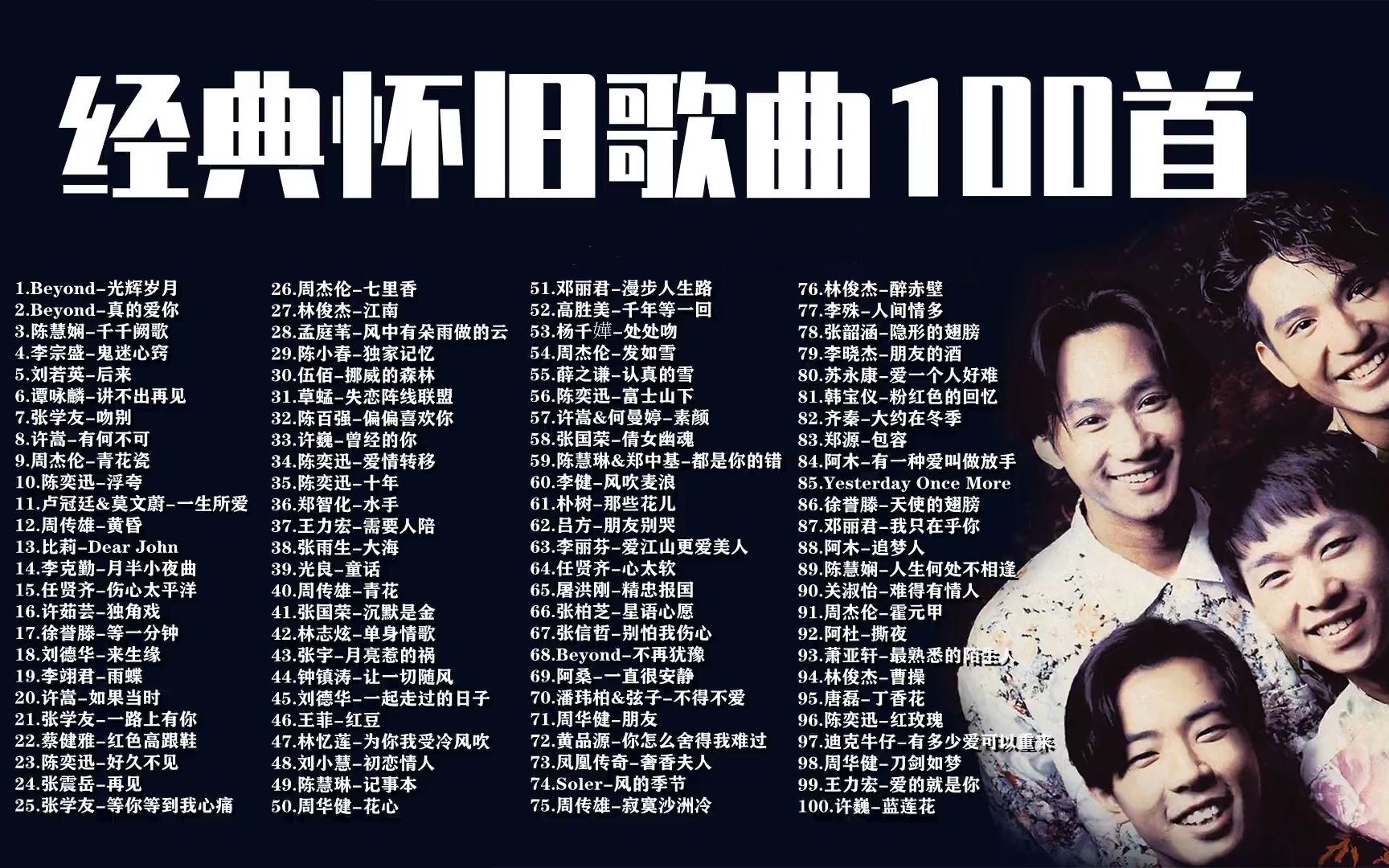 好歌曲大全100首经典老歌，时光里的旋律，记忆中的回响